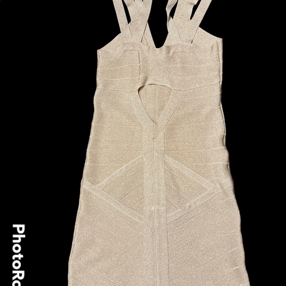 BeBe Label Bodycon Gold Dress 🥂 - Picture 3 of 3